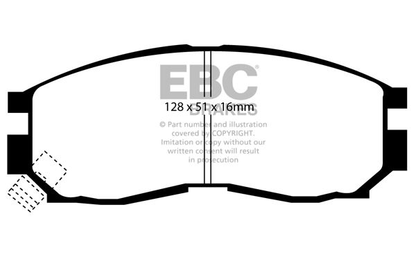 EBC BRAKES stabdžių trinkelių rinkinys, diskinis stabdys DP4830R